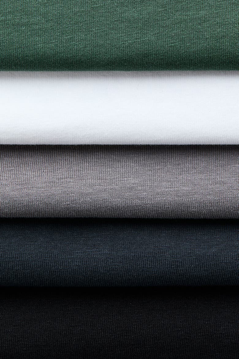 5-Pack T-Shirts, Alternate, color, Light gray/white