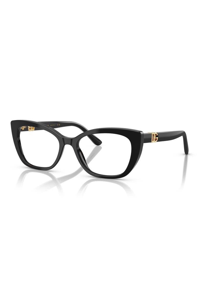 54mm Cat Eye Optical Glasses, Alternate, color, BLACK