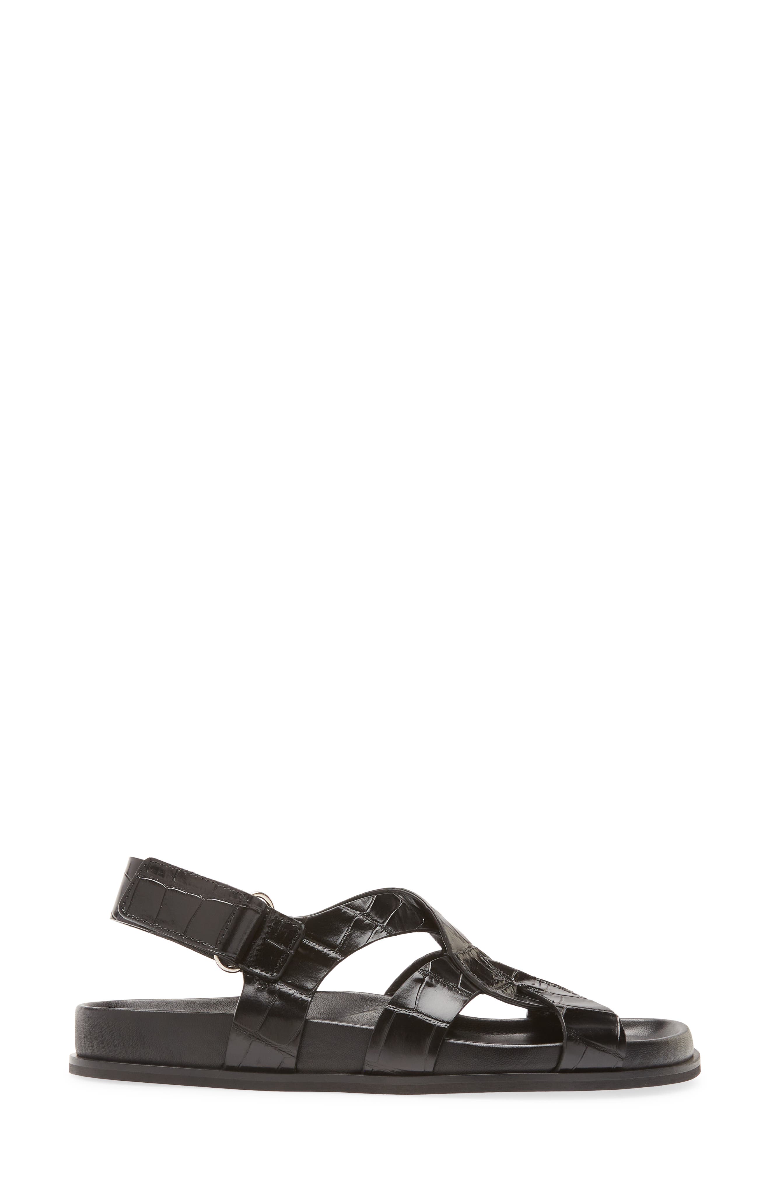 TOTEME The Chunky Croc Embossed Sandal, Alternate, color, 