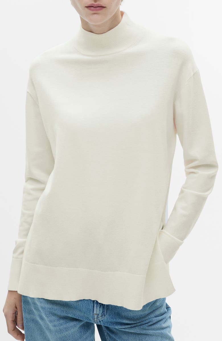 MANGO Perkins Mock Neck Sweater, Main, color, 