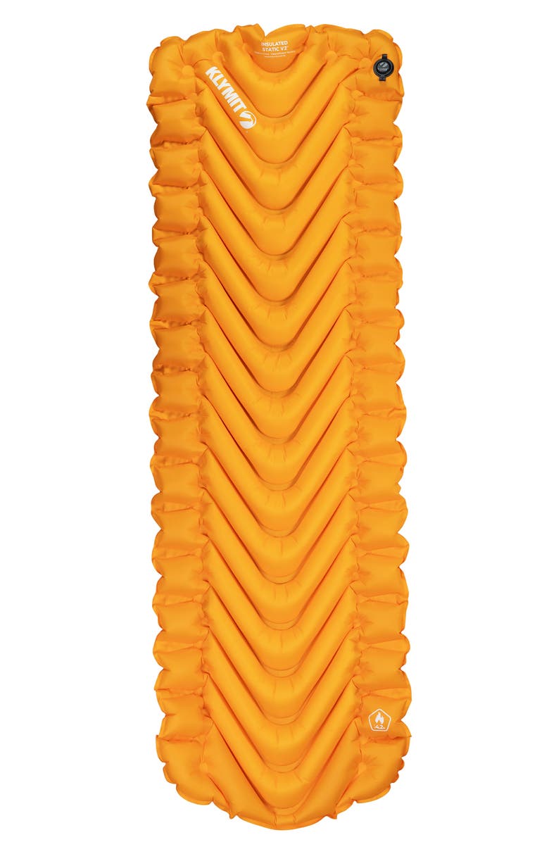 Klymit Insulated Static V2 Sleeping Pad, Main, color, Saffron