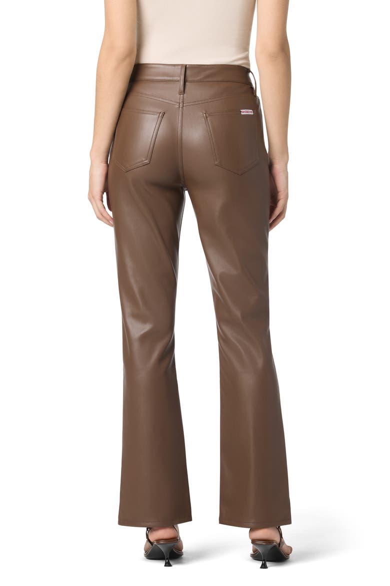 Blair High Waist Faux Leather Bootcut Pants, Alternate, color, ESPRESSO