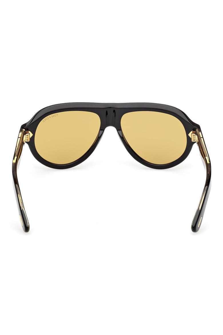 Icon 59mm Pilot Sunglasses, Alternate, color, SHINY BLACK / BROWN