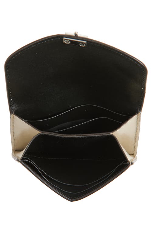 Totême Toteme T-lock Leather Card Holder In Fawn