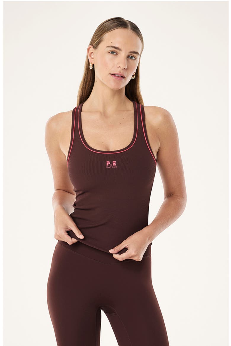Nexus Rib Tank, Alternate, color, MAHOGANY/ DIVA PINK