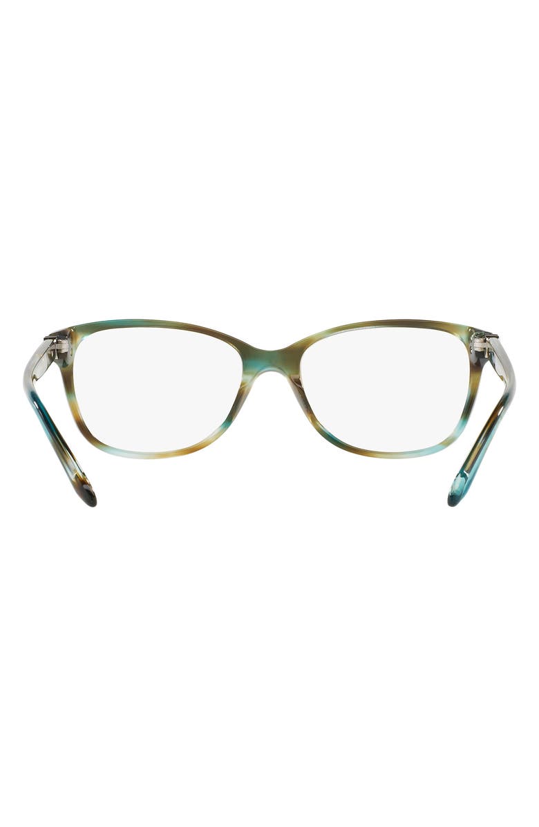 Tiffany & Co. 52mm Square Optical Glasses, Alternate, color, Havana Blue