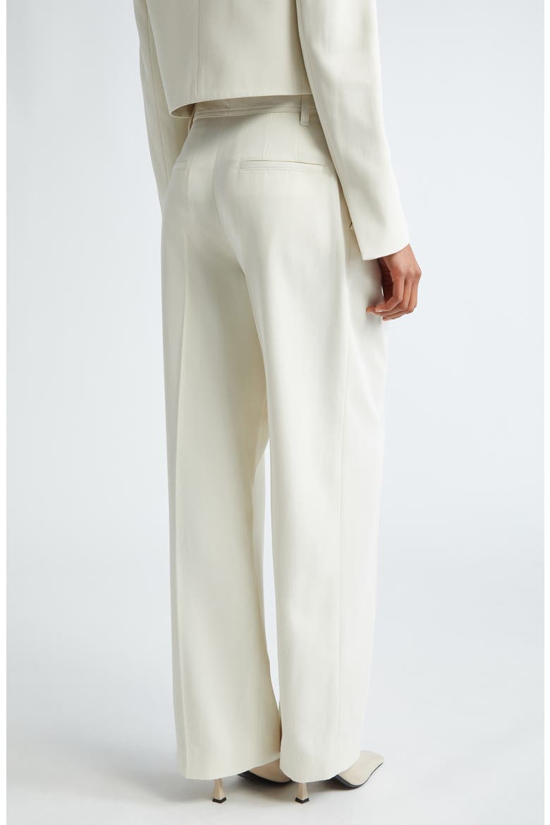 Single Pleat Front Trousers, Alternate, color, IVORY