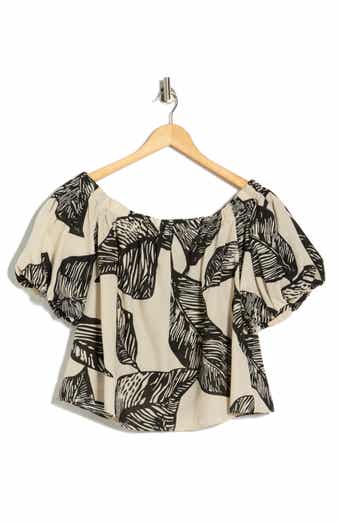 Ellen Tracy Off the Shoulder Puff Sleeve Top