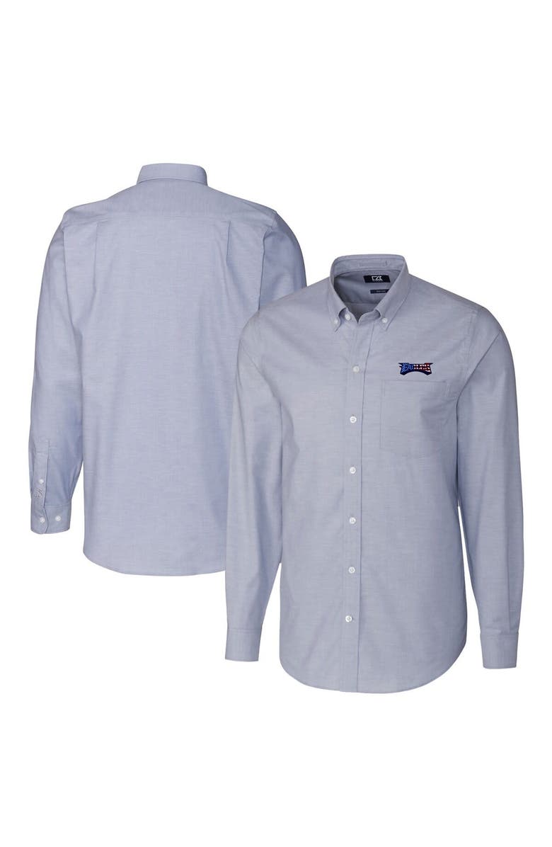 Cutter & Buck Men's Cutter & Buck Light Blue Philadelphia Eagles Big & Tall Stretch Oxford Long Sleeve Button-Down Shirt, Main, color, 