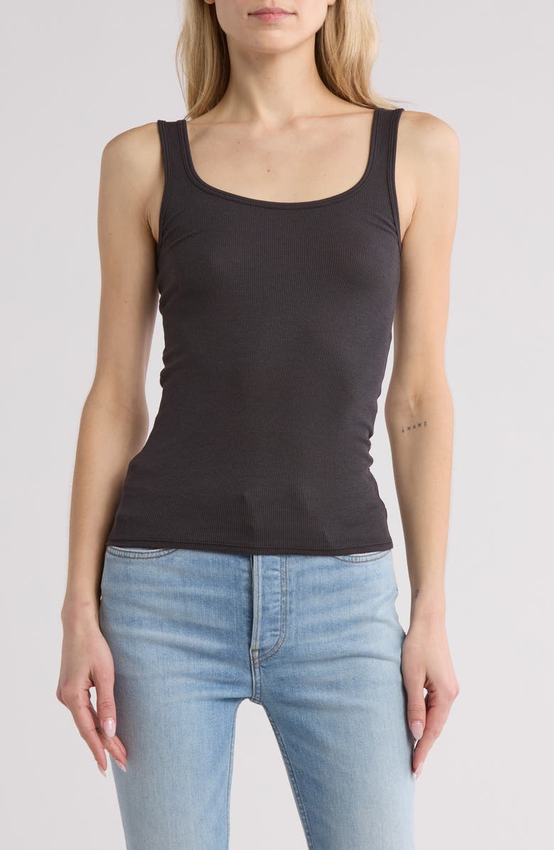 rag & bone Essie Scoop Neck Ribbed Tank, Main, color,