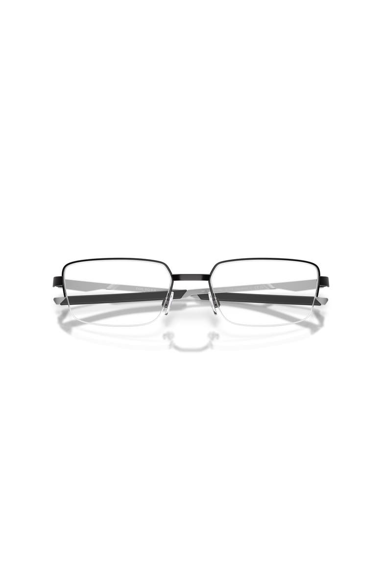 Oakley 55mm Rectangle optical glasses, Alternate, color, Black