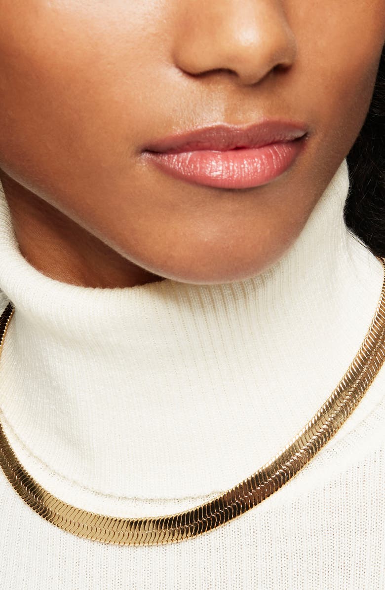 Vince Camuto Herringbone Chain Necklace, Alternate, color, 