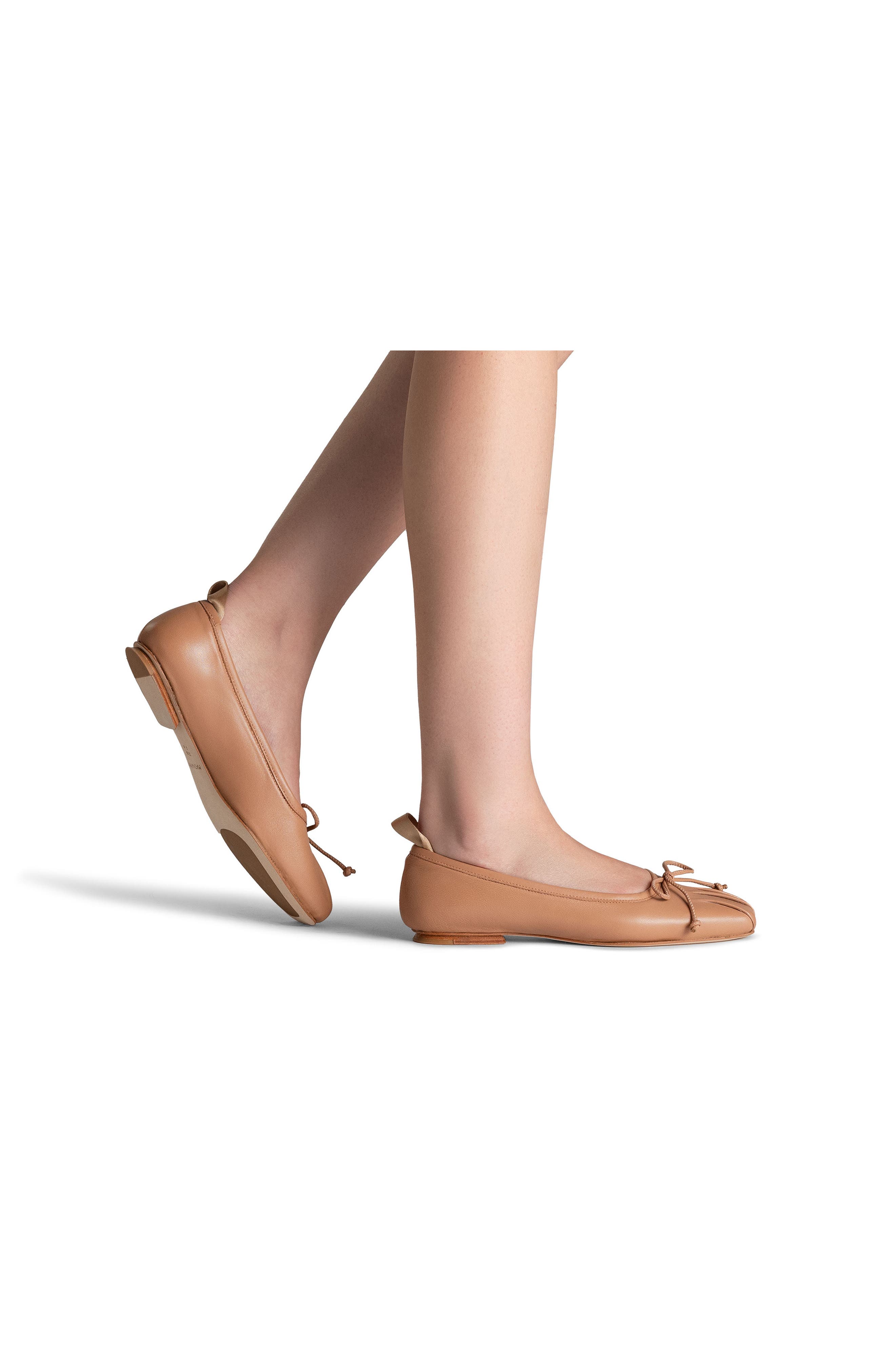 Avilia Bow Ballet Flat, Alternate, color, CARAMEL