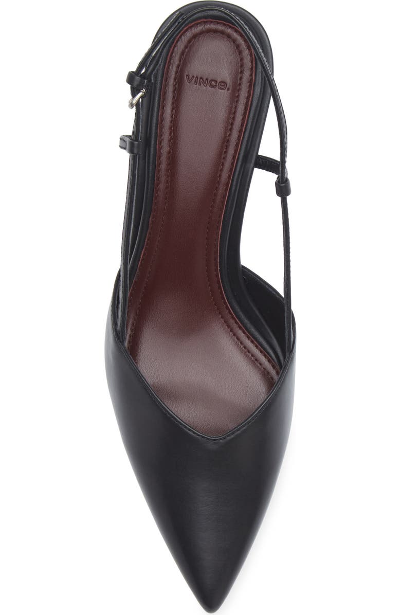 Vince Levvy Slingback Pointed Toe Kitten Heel Pump, Alternate, color, Black
