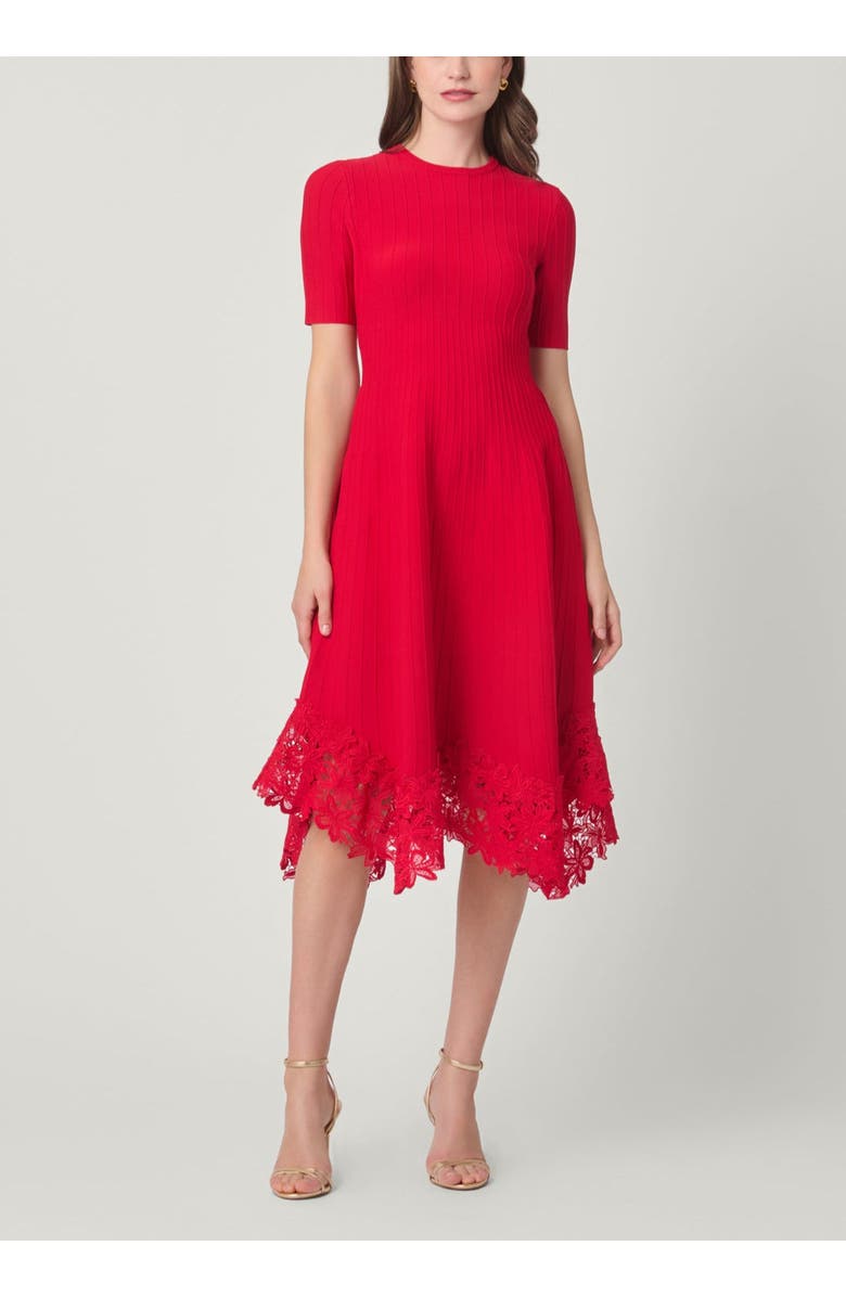 Shoshanna Shailene Courcheval Knit Dress, Main, color, Cherry