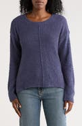 Bobeau Silky Plush Step Hem Sweater