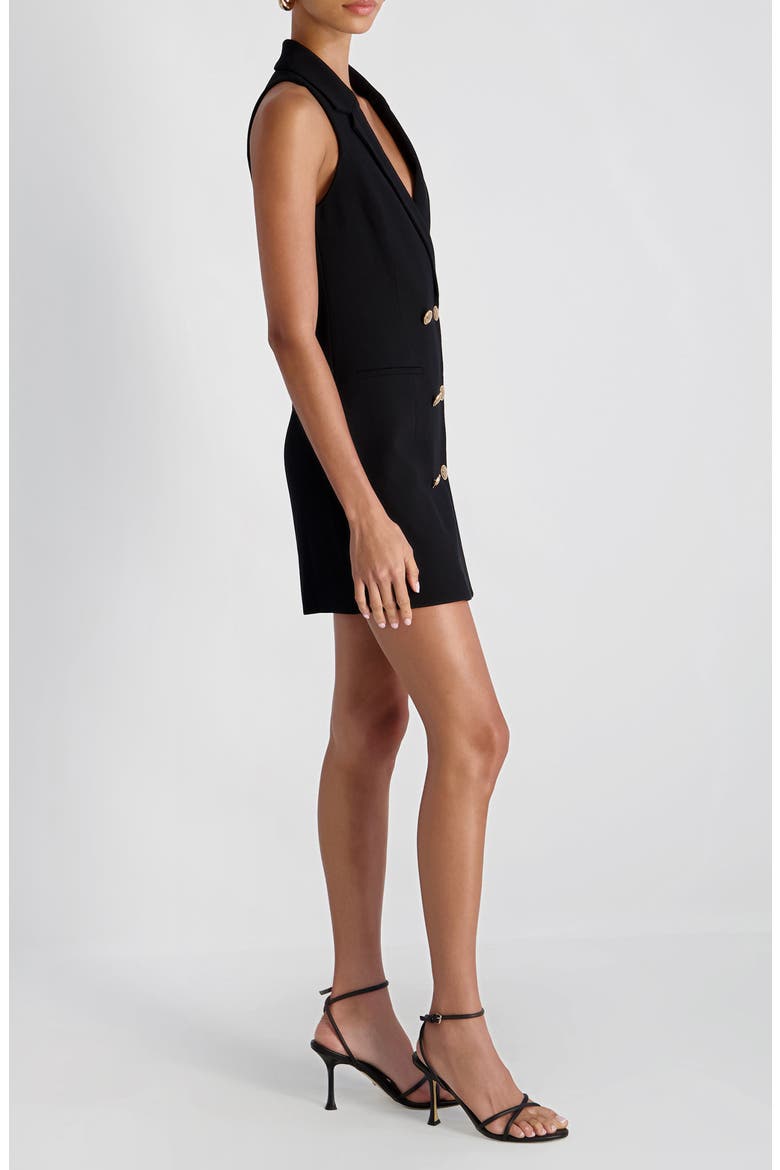 Whisper Sleeveless Double Breasted Blazer Minidress, Alternate, color, BLACK