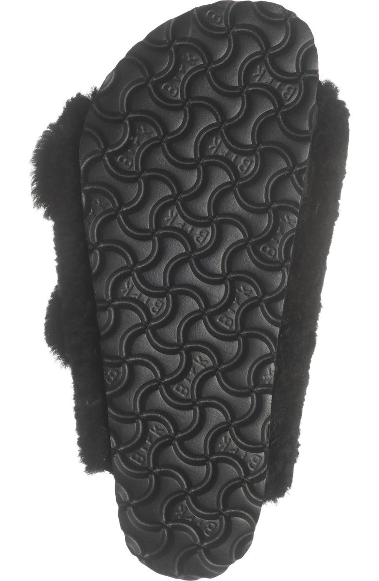 Birkenstock Arizona Big Buckle Teddy Genuine Shearling Sandal - Discontinued, Alternate, color, Black