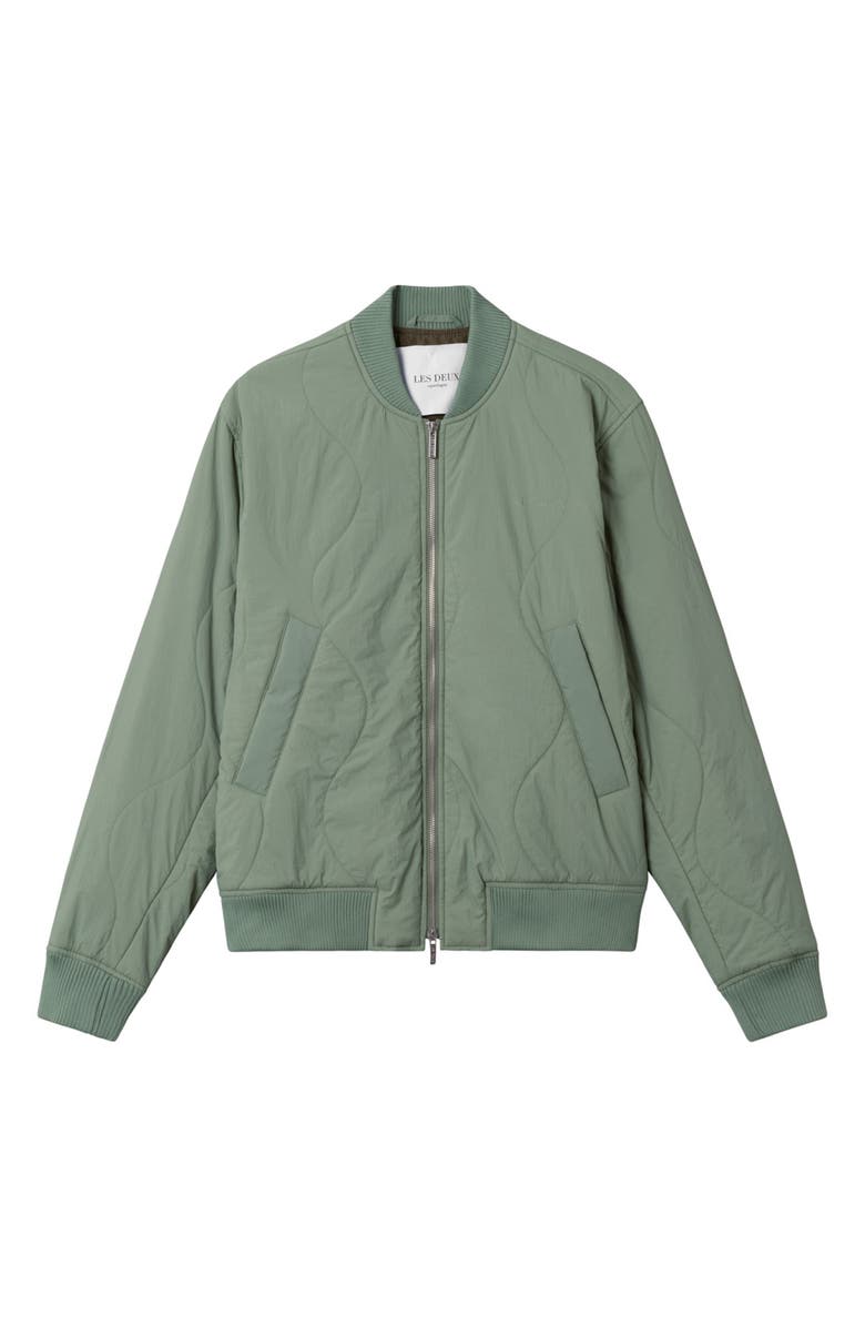 Les Deux Norman Quilted Recycled Nylon Bomber Jacket, Main, color, 