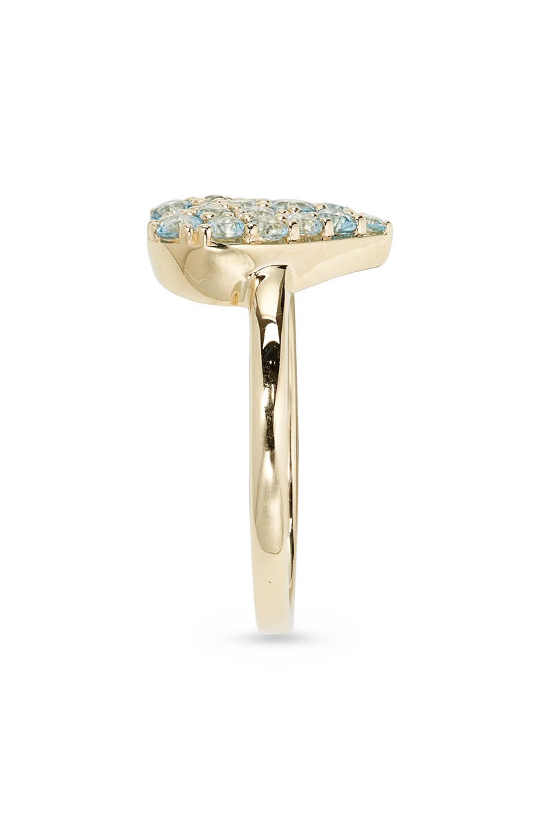Bony Levy 14K Gold Blue Topaz Heart Ring, Alternate, color, 