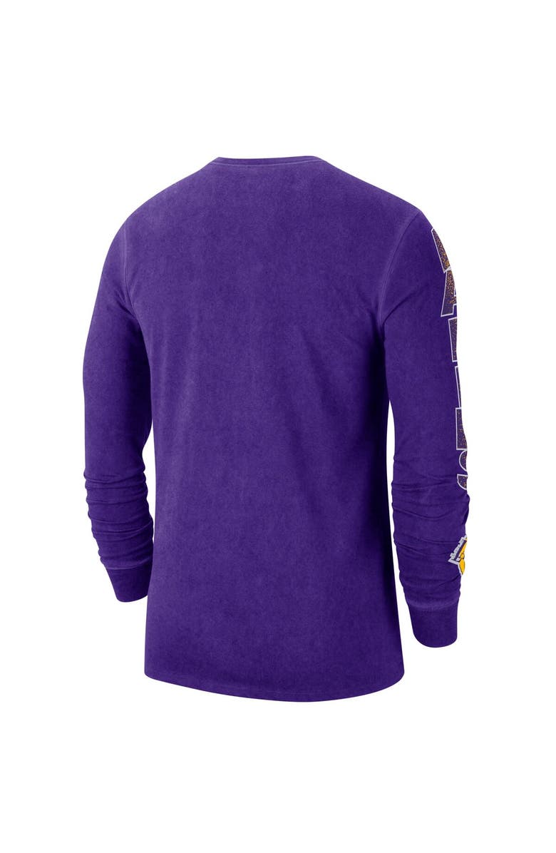 Nike Men's Nike Purple Los Angeles Lakers Courtside Retro Elevated Long Sleeve T-Shirt, Alternate, color, Purple