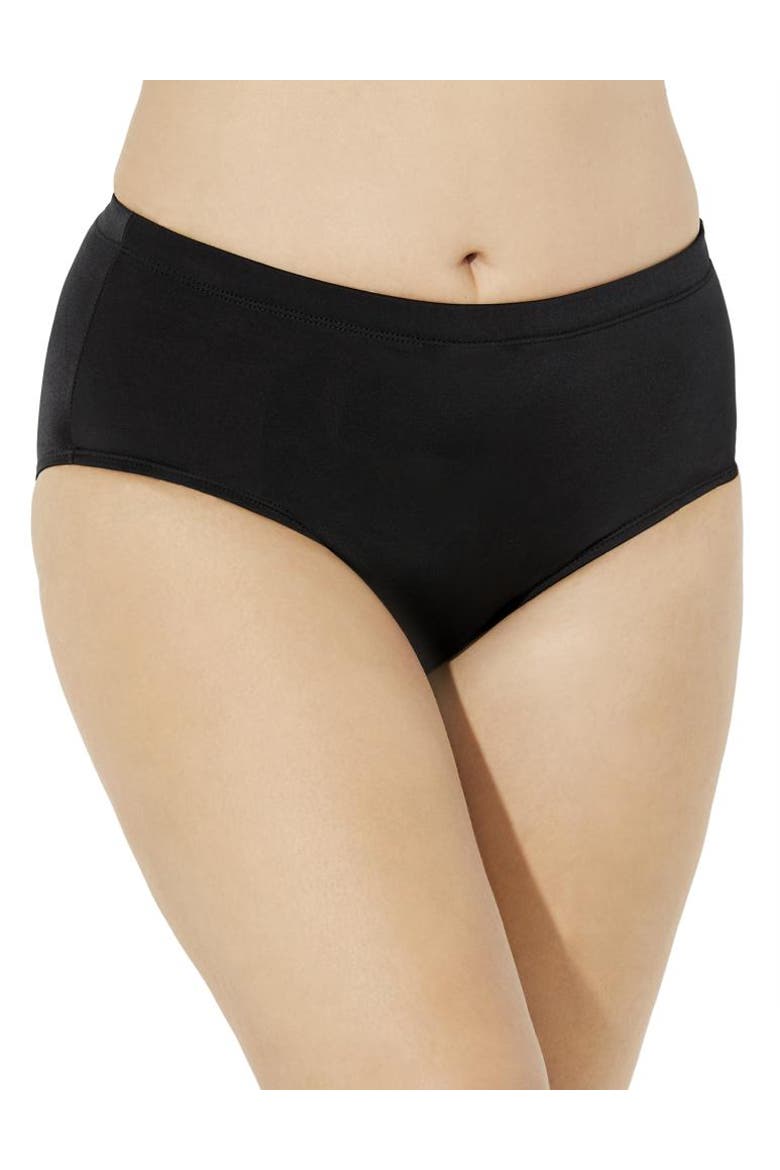 Chlorine Resistant Full Coverage Swim Brief, Main, color, Black