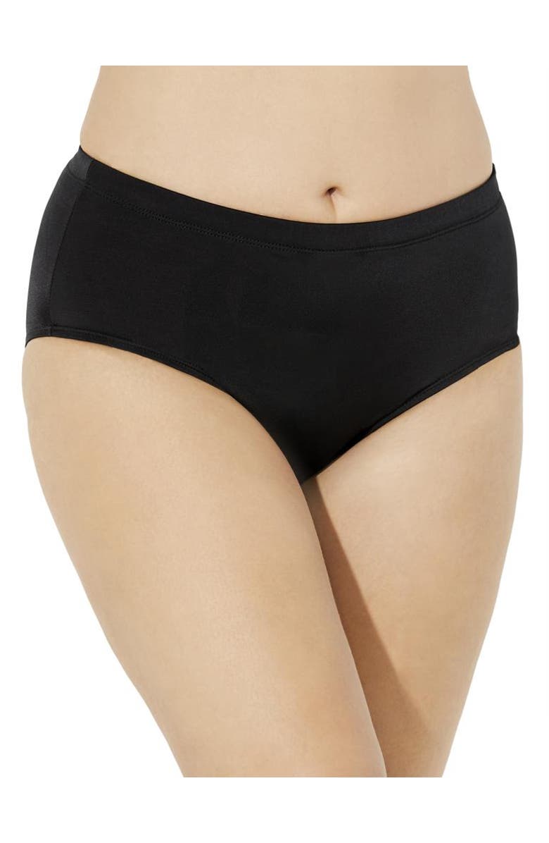 Swimsuits for All Chlorine Resistant Full Coverage Brief, Main, color, Black