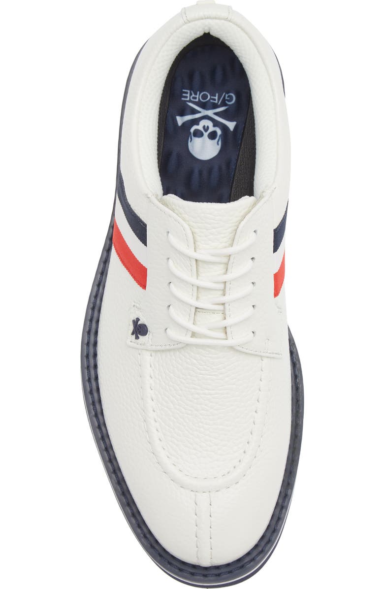 G/FORE Gallivan2R Split Toe Grosgrain Golf Shoe, Alternate, color, Snow