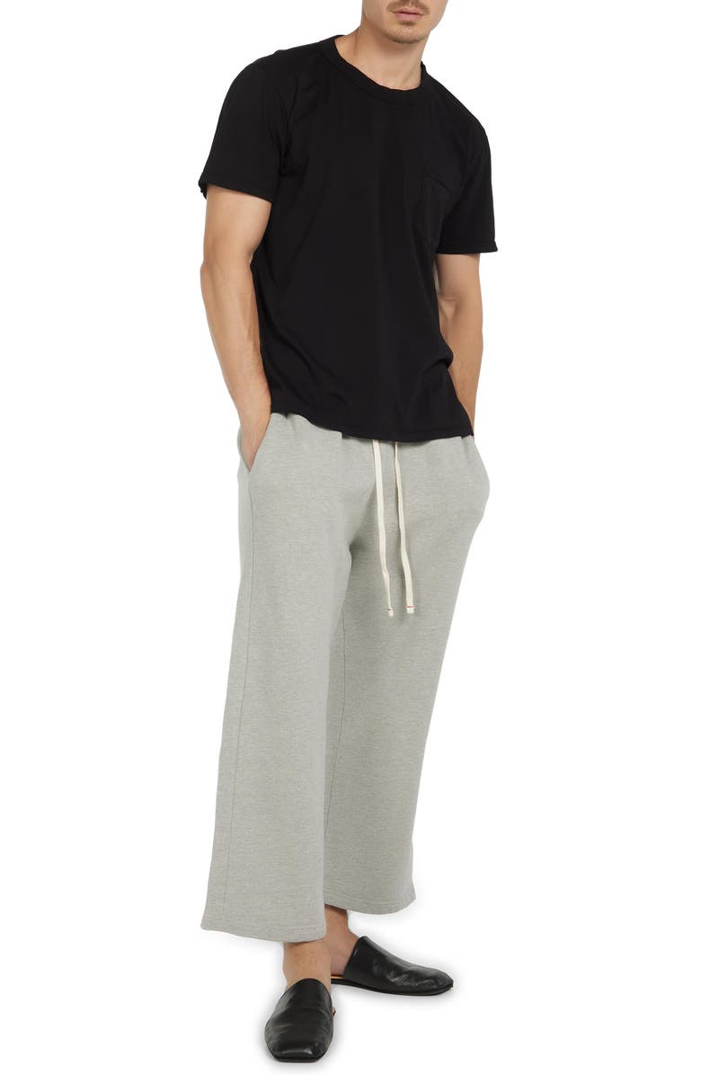 Les Tien Lightweight Binded Neck Classic Pocket Tee, Alternate, color, Jet Black