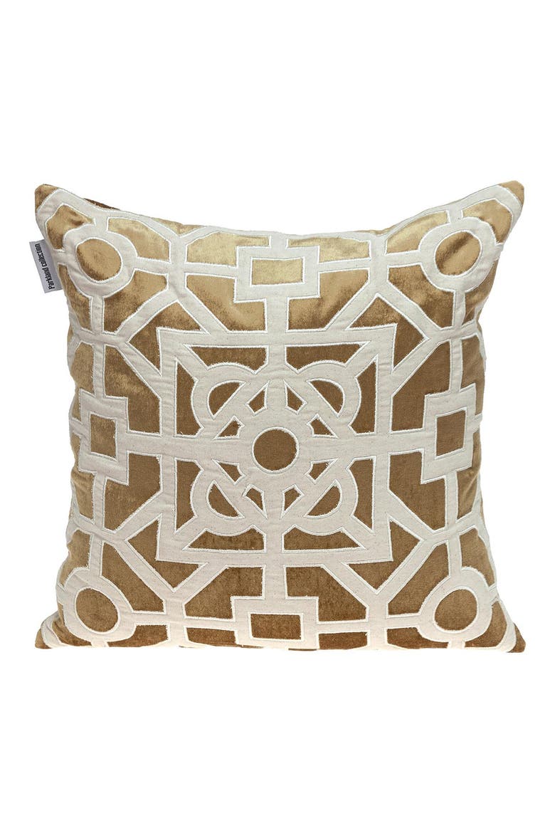 Hazel Geometric Accent Pillow, Main, color, BRIGHT GOLD