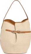 LIFFNER Large Belted Raffia Bucket Bag