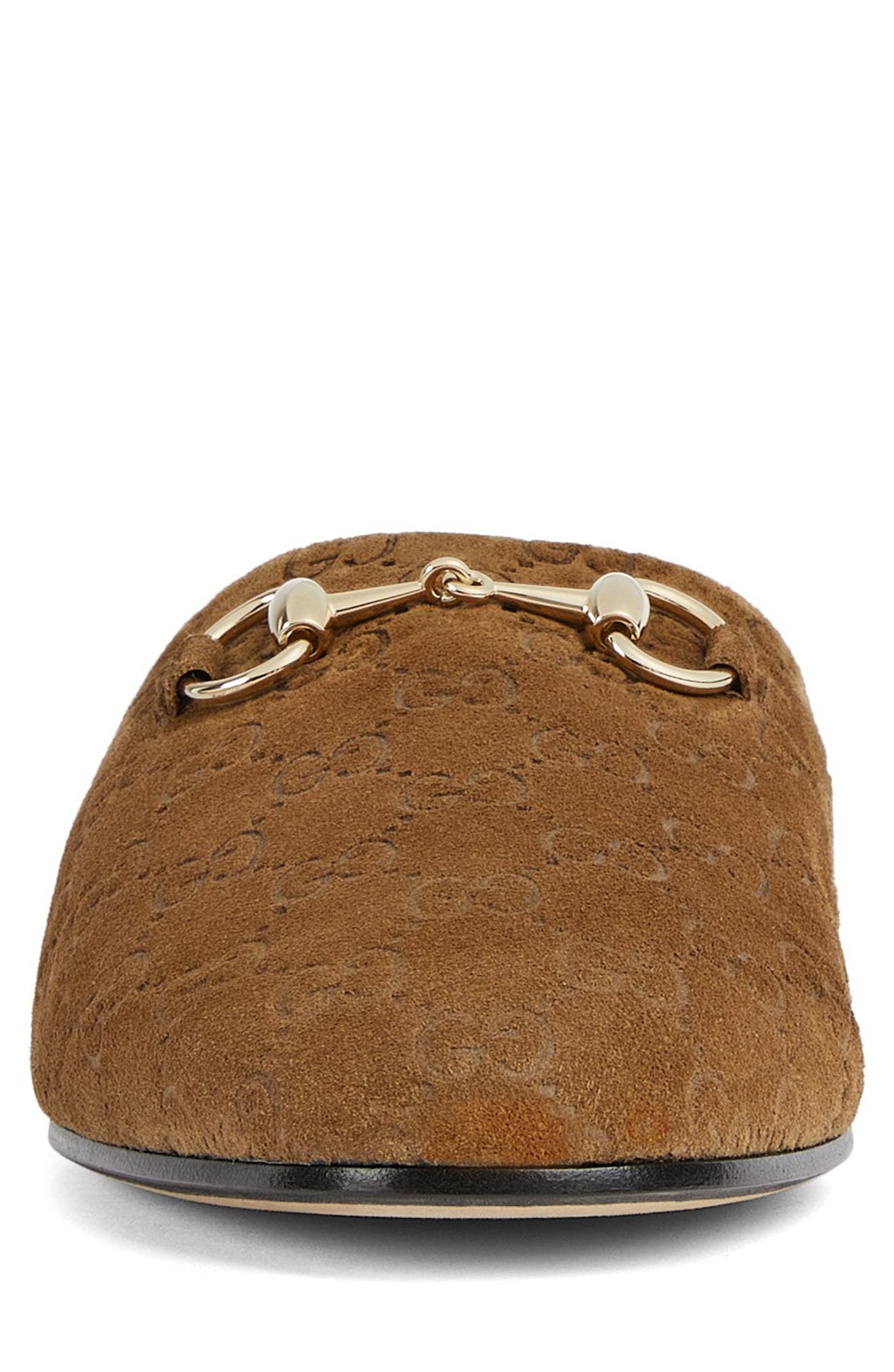 Gucci Lucy Horsebit Mule, Alternate, color, Dark Brown