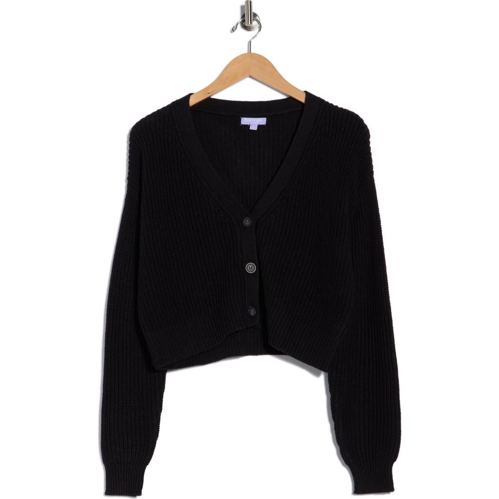 Florence By Mills Bright Side Crop Cardigan In Black