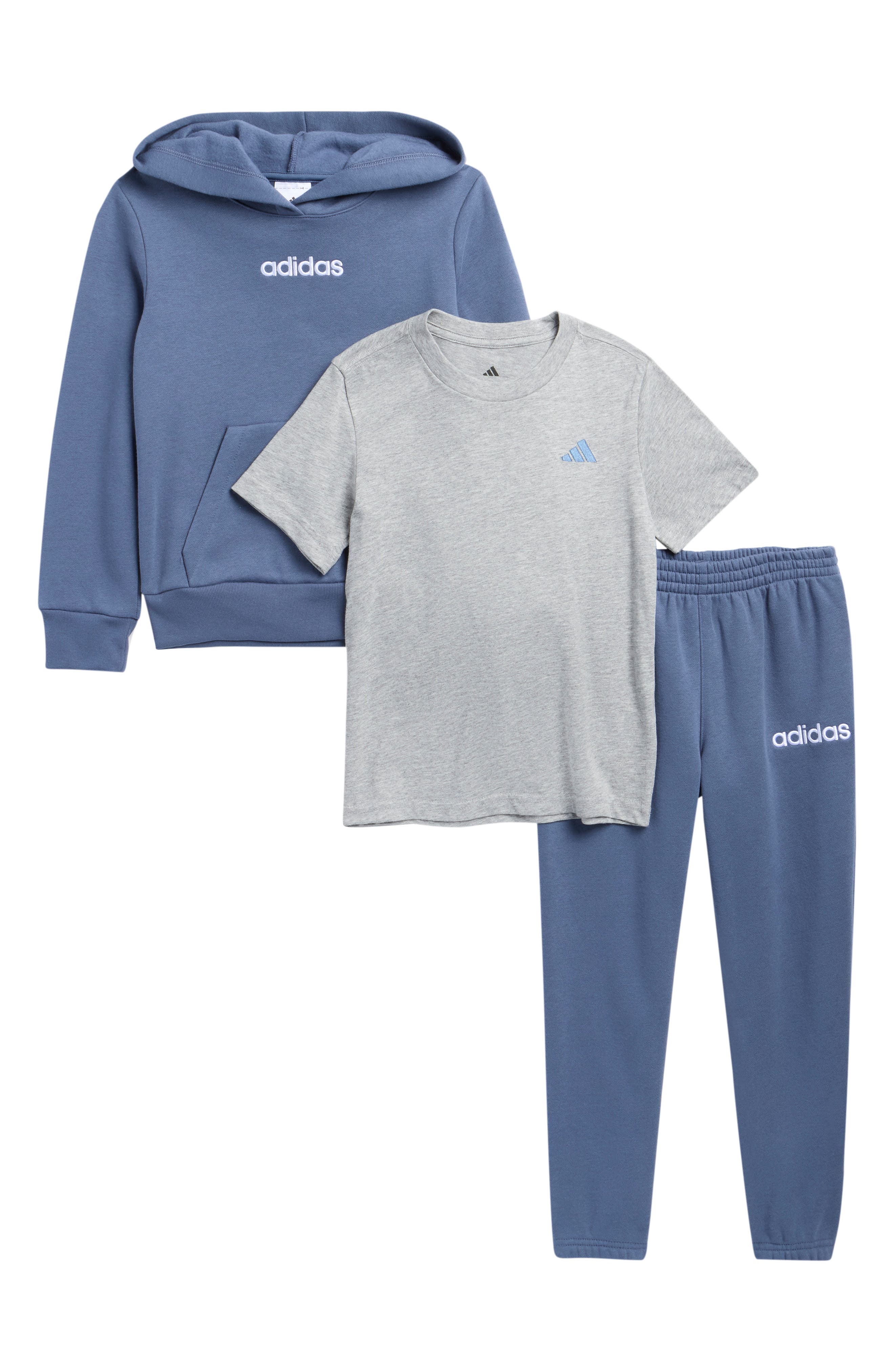 Kids' Logo Fleece Hoodie, T-Shirt & Pants Set