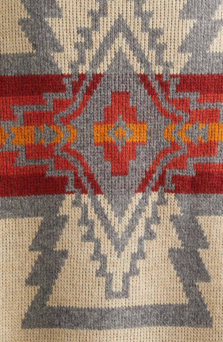 Pendleton Chest Stripe Oversize Lambswool Blend Cardigan, Alternate, color,