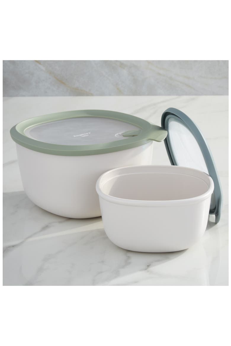 Leo Set of 2 Food Storage Containers, Alternate, color, BLUE/ GREEN