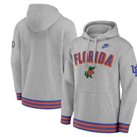 Men's Nike Heather Gray Florida Gators Legacy Retro Pullover Hoodie