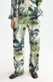 Scotch & Soda Gia Floral Print Wide Leg Pants