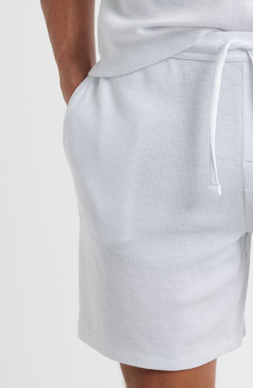 Hugo Boss Boss Waffle Knit Lounge Shorts In White