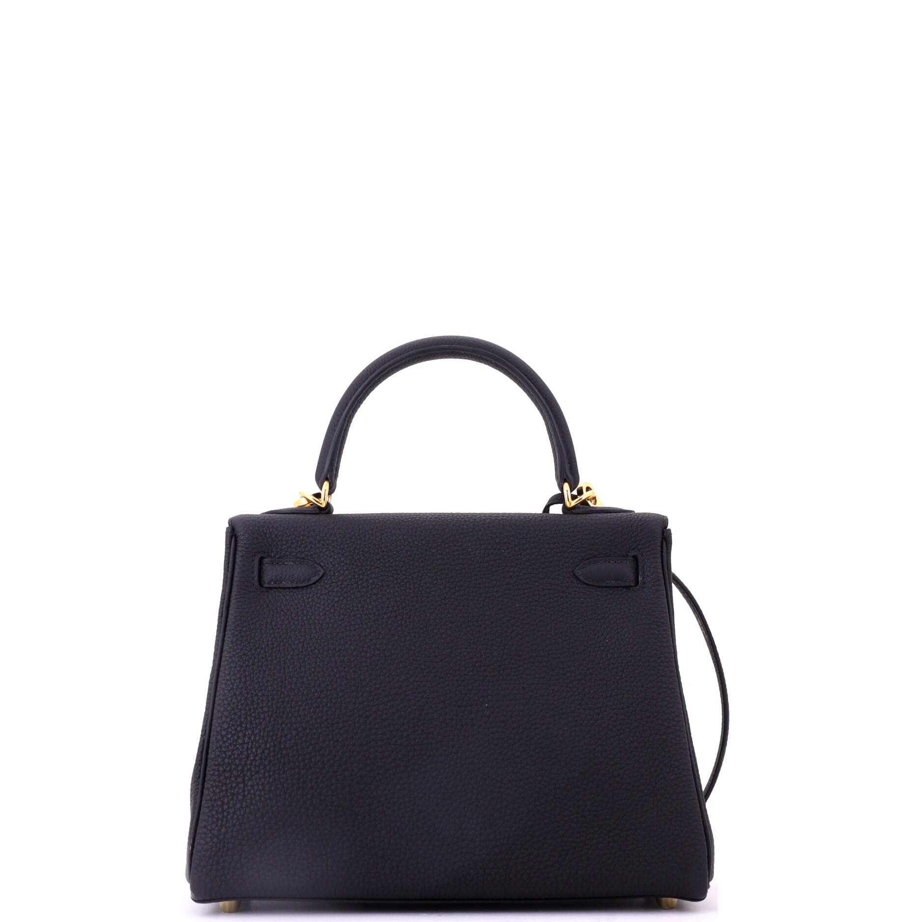 Pre-Owned Hermes Kelly Handbag Black Togo with Gold Hardware 25, Alternate, color, Noir