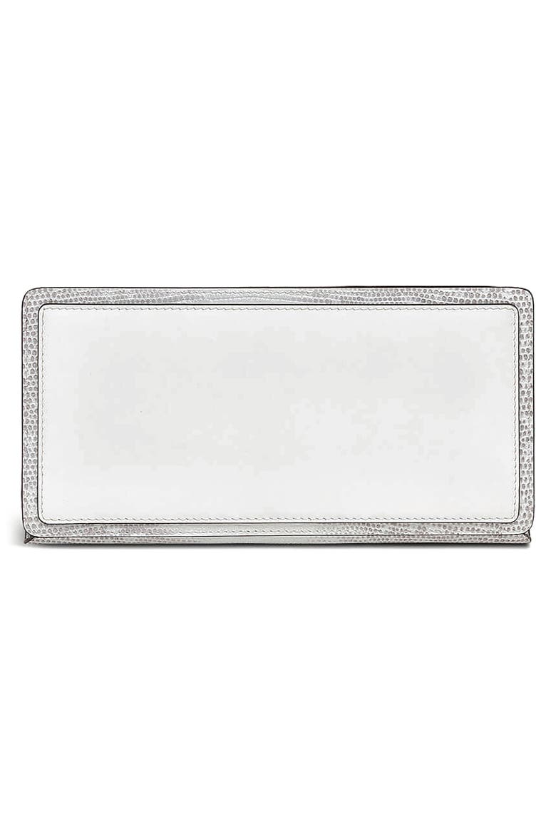 Large Coin Street Lizard Embossed Leather Wallet, Alternate, color, BRIGHT WHITE