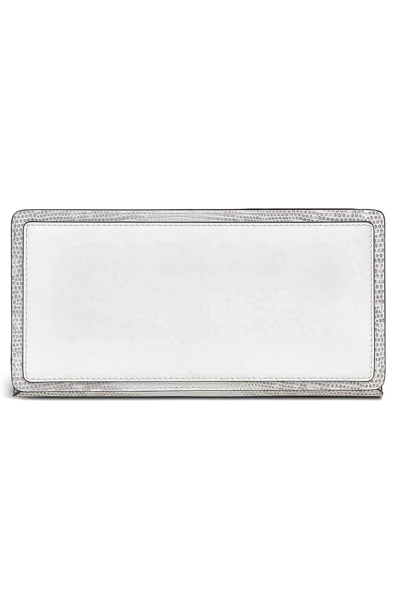 Radley Large Coin Street Lizard Embossed Leather Wallet, Alternate, color, Bright White