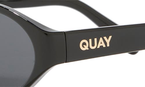 Quay Aura Points 55mm Oval Sunglasses In Black