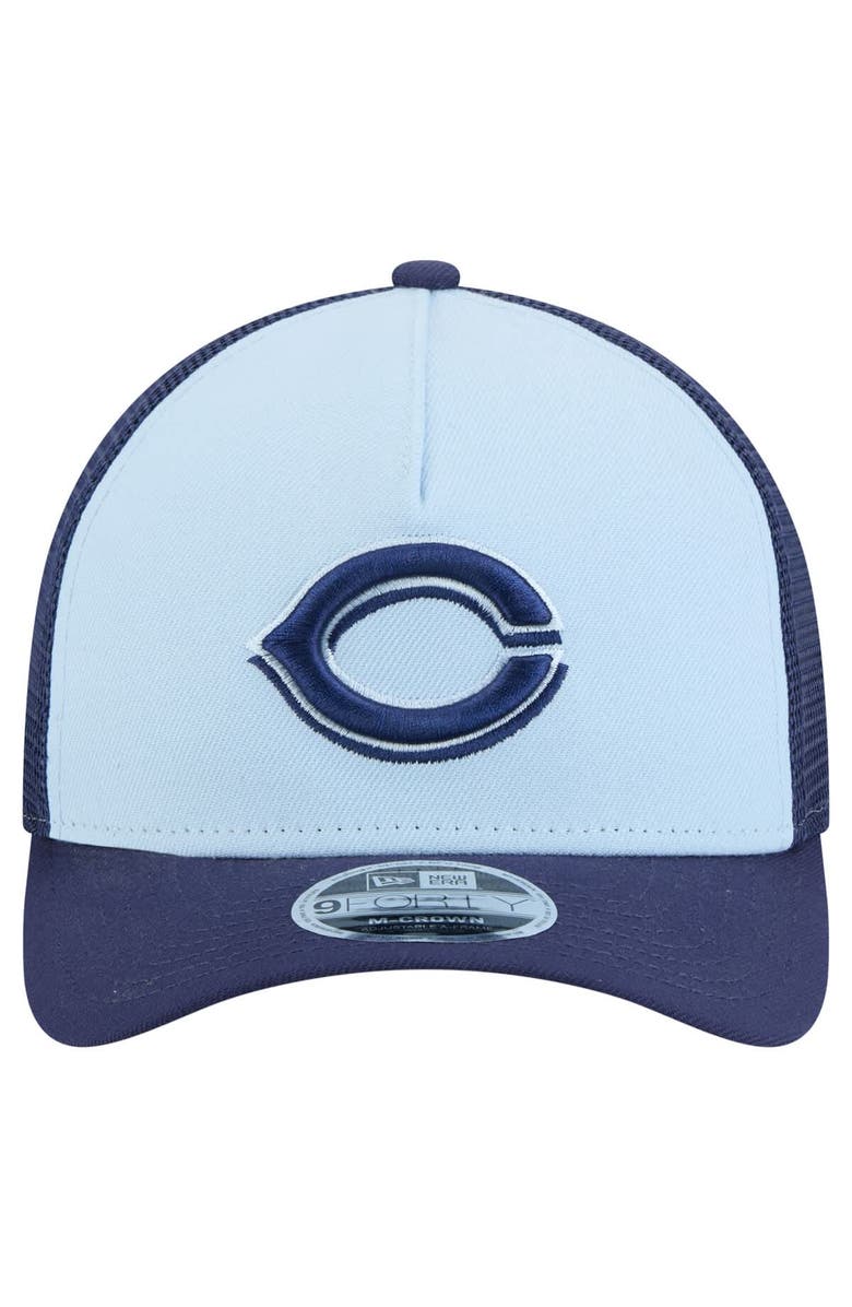 New Era Men's New Era Light Blue/Navy Cincinnati Reds 2-Tone Color Pack 9FORTY Adjustable Trucker Hat, Alternate, color, 