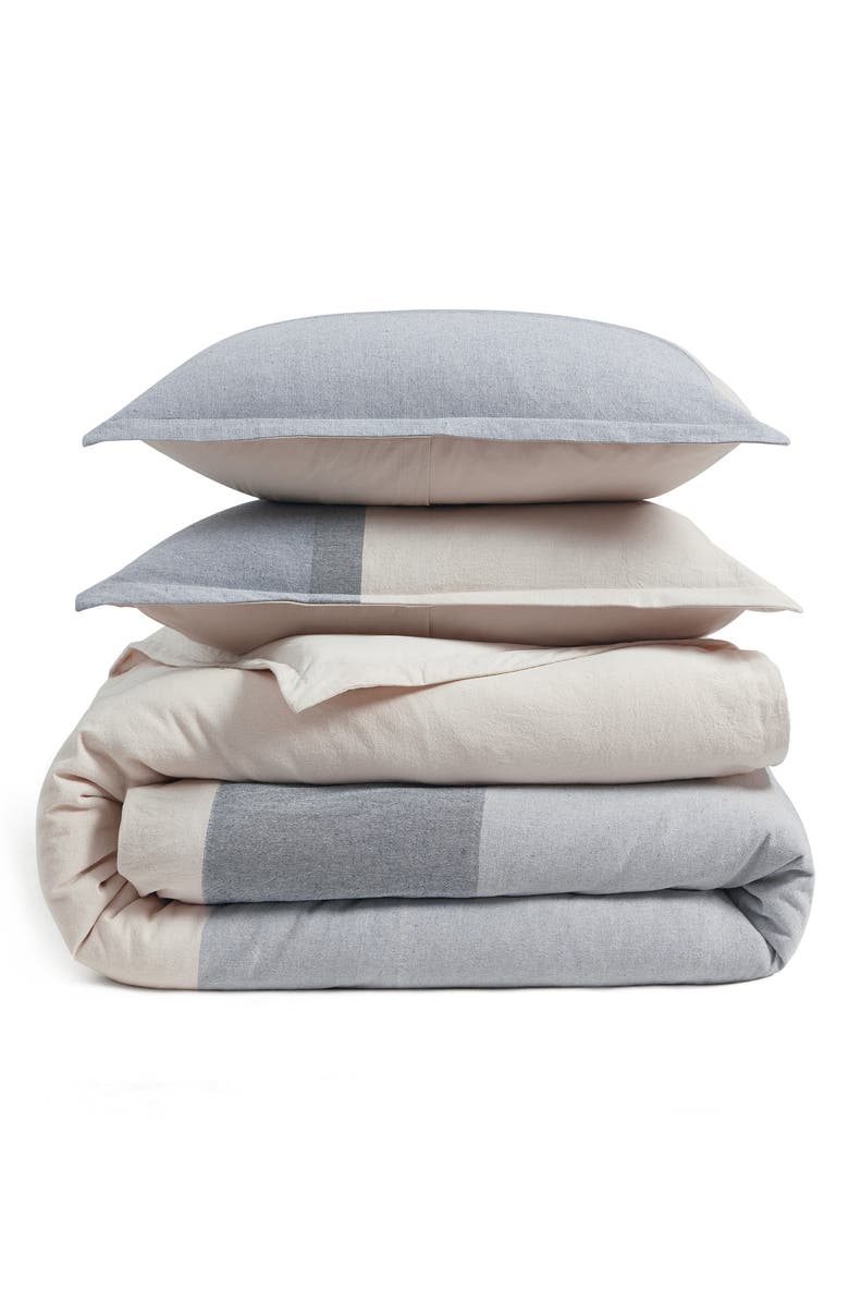 DKNY Pure Colorblock Comforter & Shams Set, Main, color, Blue