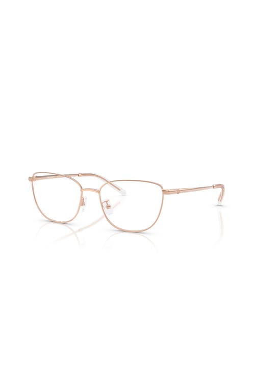 Tory Burch 54mm Rectangle Optical Glasses In Gold