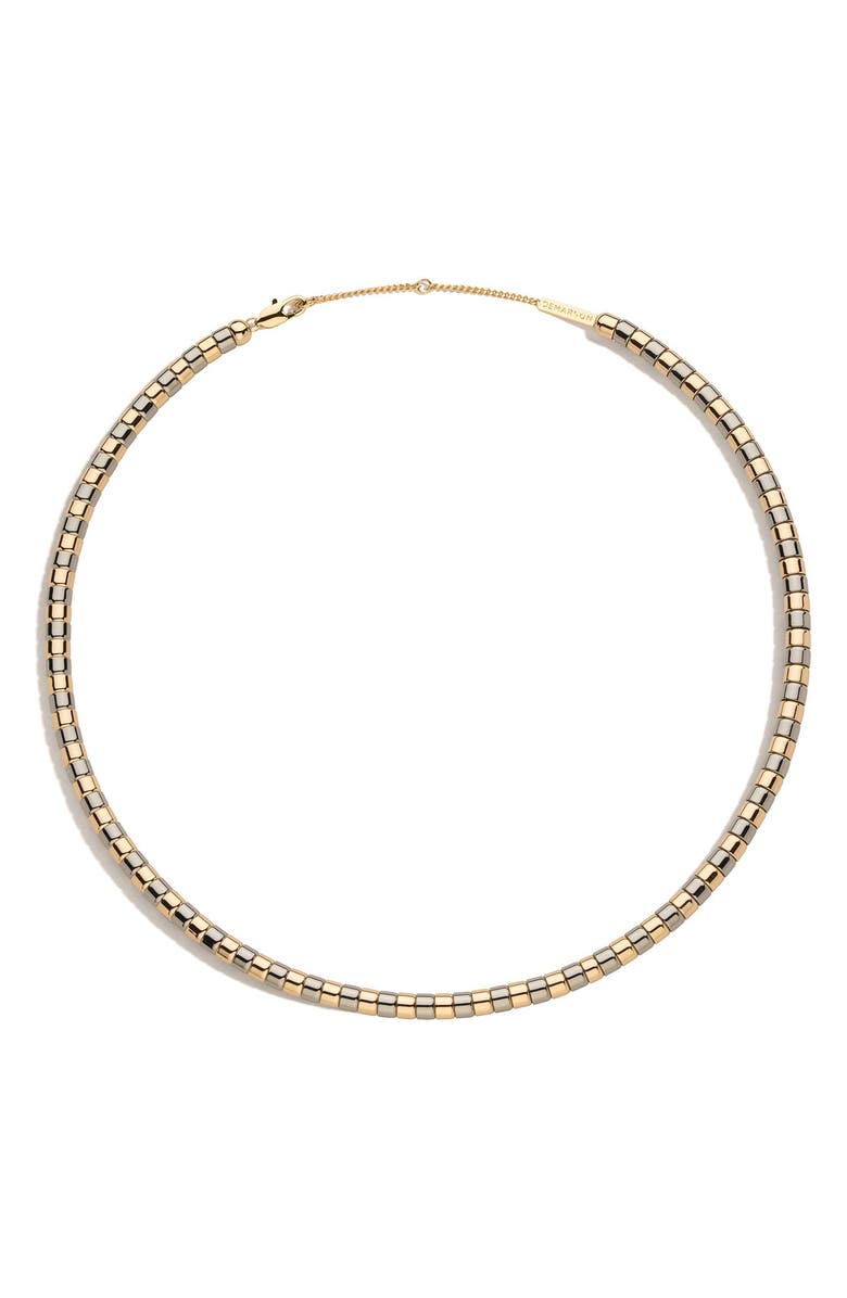 DEMARSON Rumi Two-Tone Bead Necklace, Main, color, Gold/ Silver