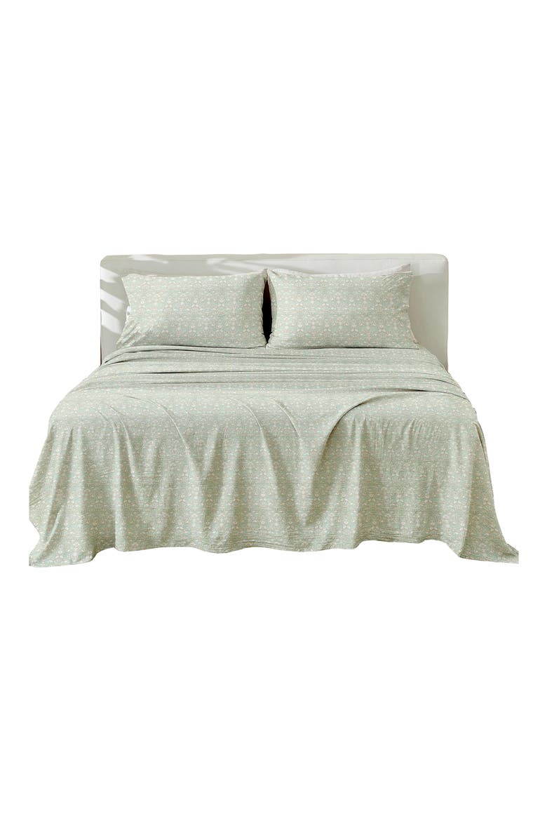 Killian Pre-Washed Sheet Set, Alternate, color, CHAMBLEE BLUE