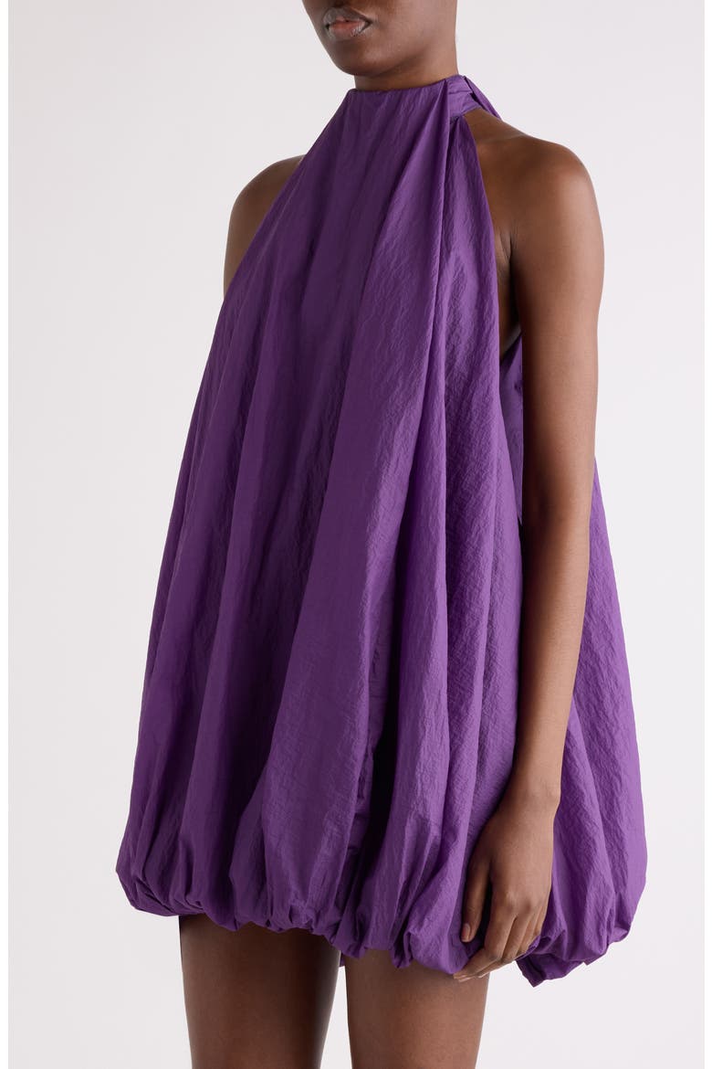 Soft Nylon Balloon Minidress, Alternate, color, VIOLET