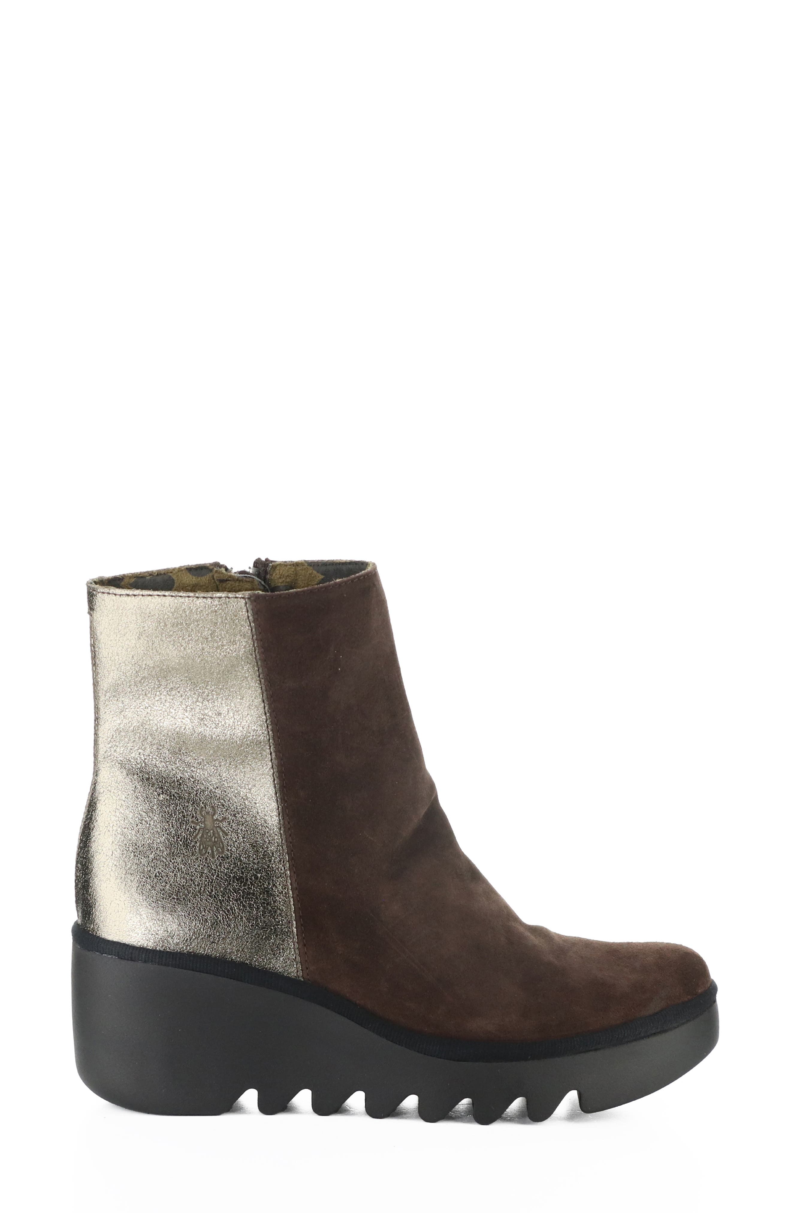 Baan Platform Wedge Bootie, Alternate, color, EXPRESSO/ GOLD